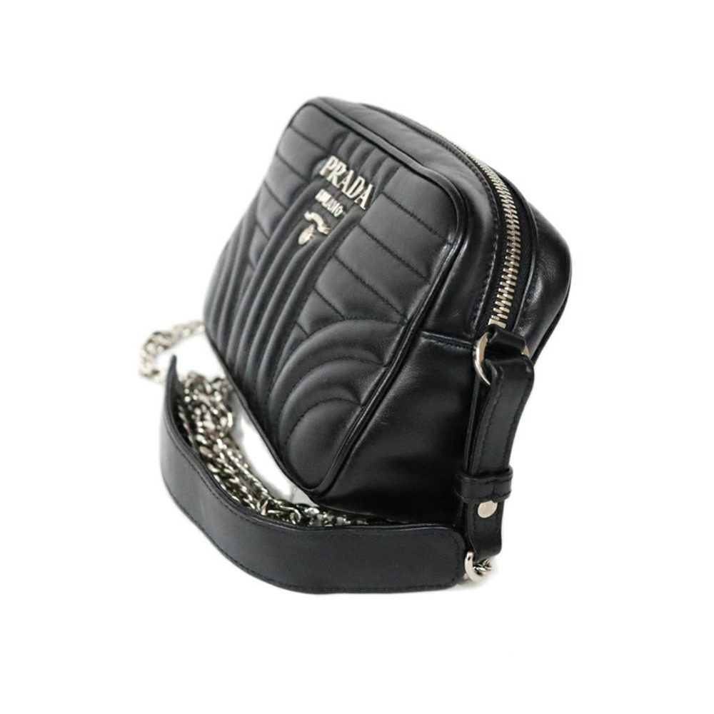 Prada Shoulder Bag Leather Black - Picture 2 of 10